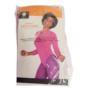 Women's Hot Pink Leotard Long Sleeve Costume 1980s Aerobics Accessory Halloween
